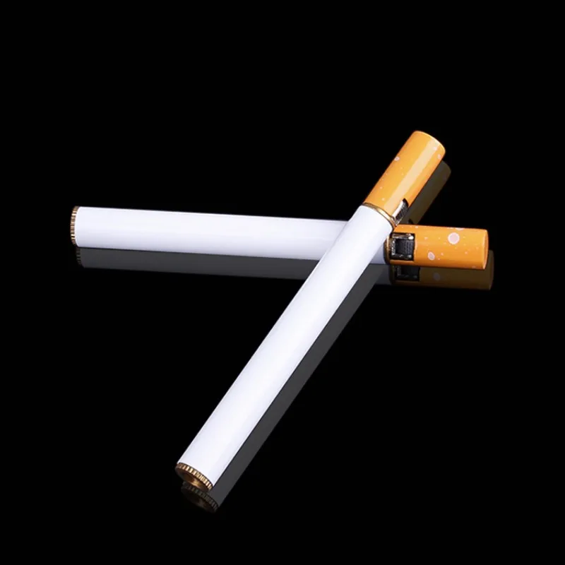 

Compact Mini Portable Cigarette Shape Butane Lighter Grinding Wheel Torch Gas Lighter Smoking Accessories Gadgets for Men Gifts