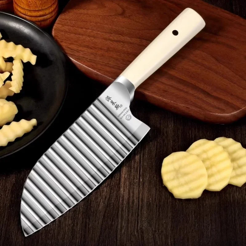

Stainless Steel Wave Knife Wolf Tooth Potato Knife Cutting Potato Wave Knife Wave Flower Knife TB9195