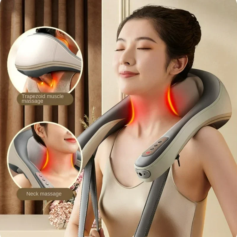 

Wireless Portable Neck Massagers 4D Kneading Massage Shawl for Cervical Spine and Back Relief Ergonomic Neck Cushion New Arrival