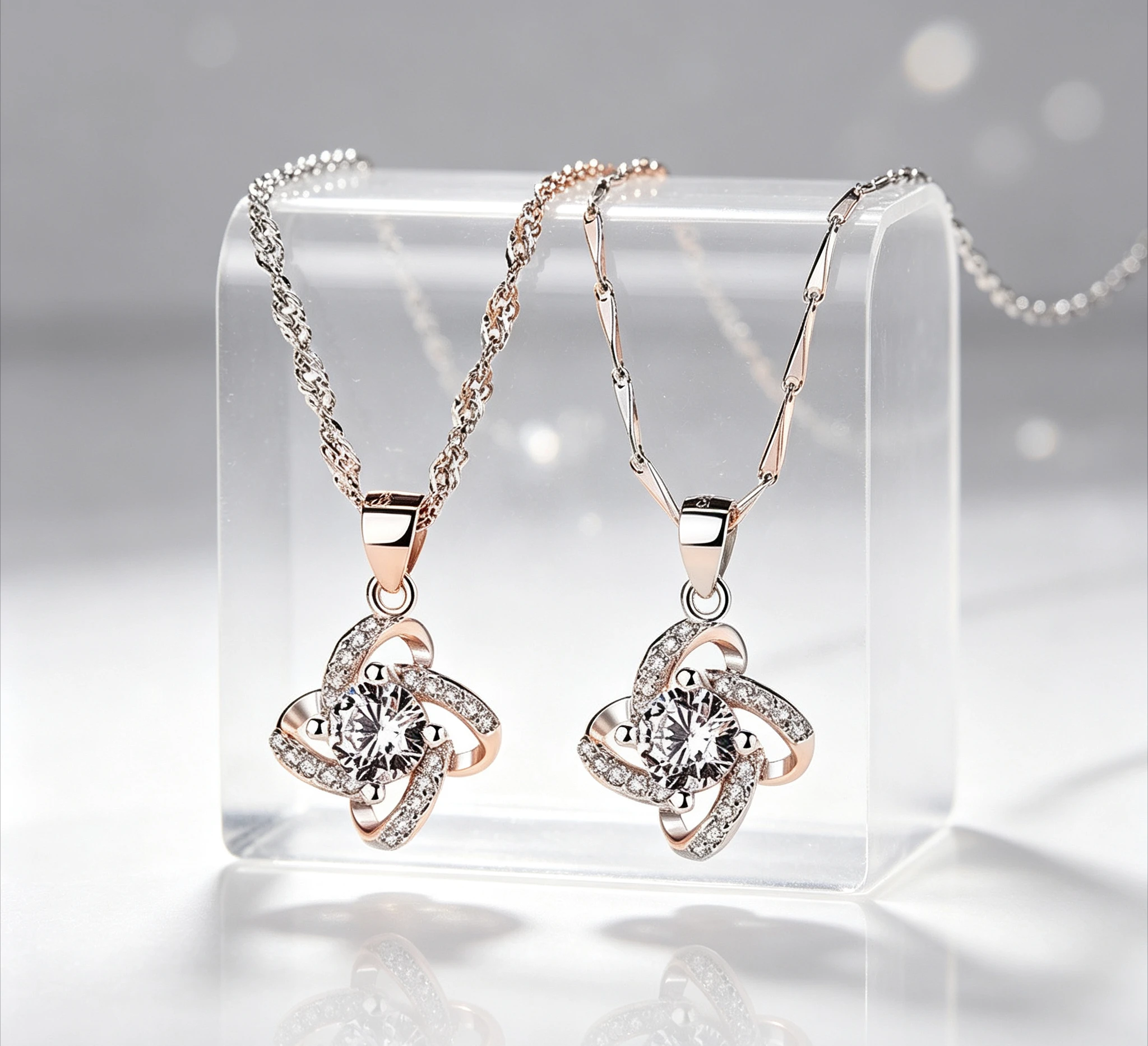 Silver necklace  pendant fashion full diamond micro set pendant Giving a gift to friend pt950