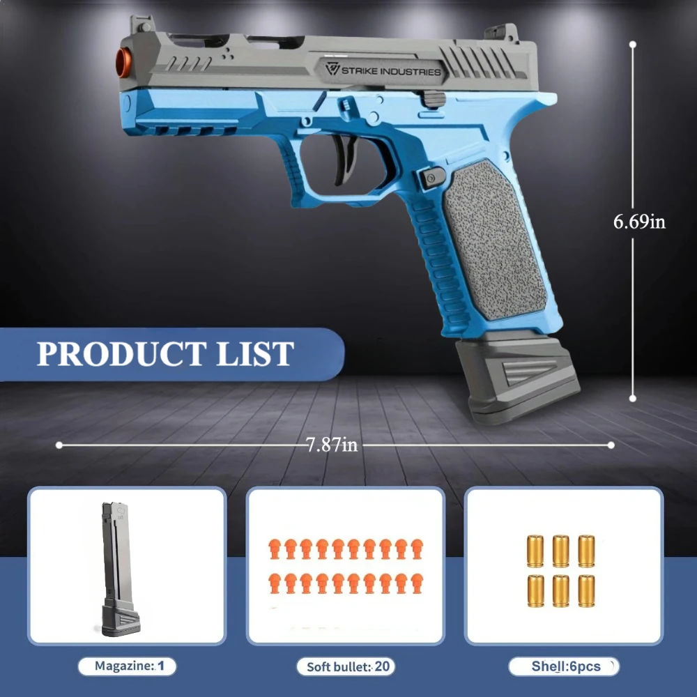 2011/M92 Tactische Shell Ejceting Speelgoedpistool Continu Afvuren EVA Zachte Kogel Outdoor CS Schieten Pistool Kinderen Verjaardagscadeau