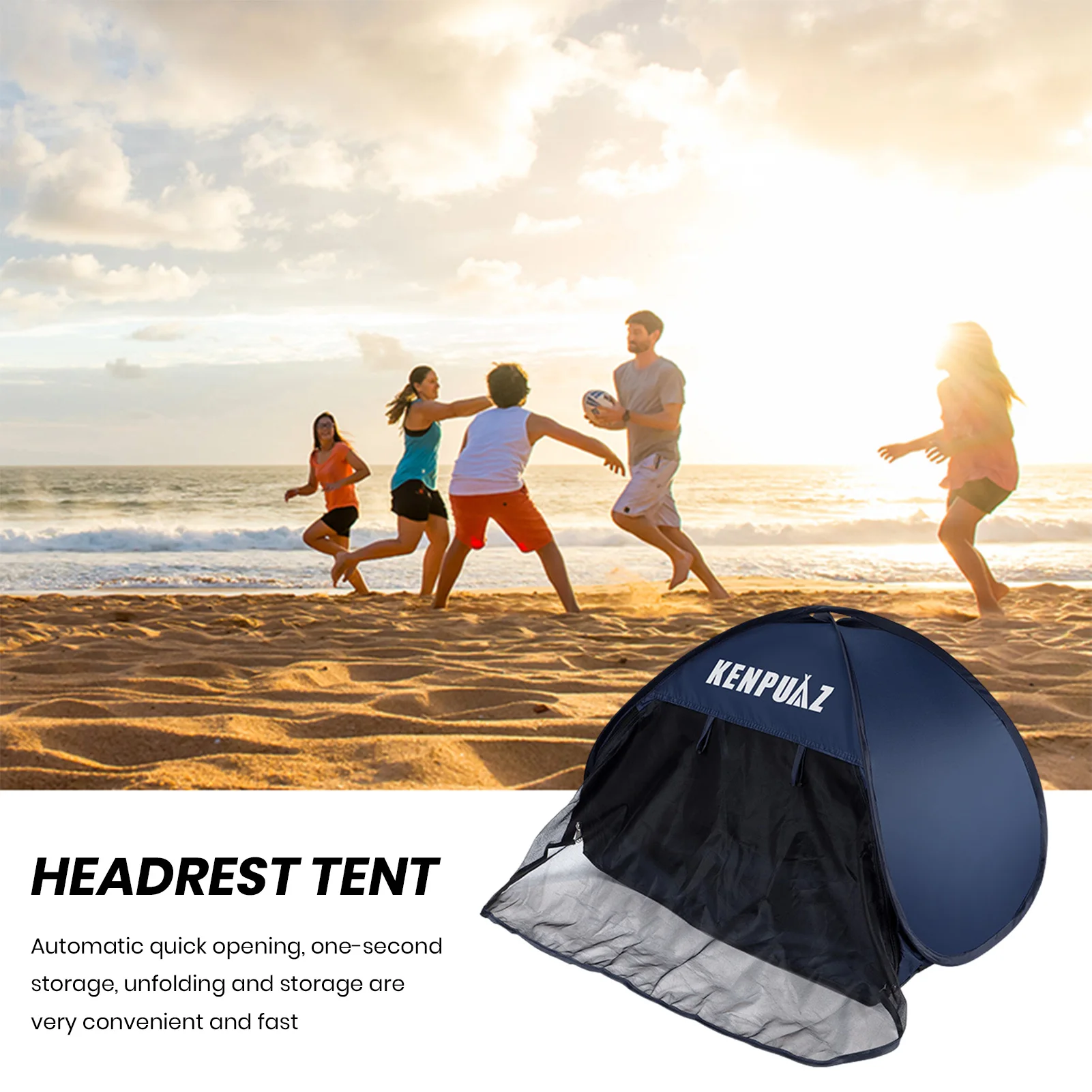 Headrest Sunshade Portable Sun Shade Camping Head Tent Beach Sun Shelter with Uv Easy for Headrest for Outdoor