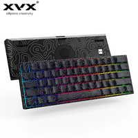 XVX M61 Pro Bluetooth Wireless Mechanical Keyboard Hot Swap  Gaming Keyboard Pre-lubed Switch Custom Keyboard Black Keycaps