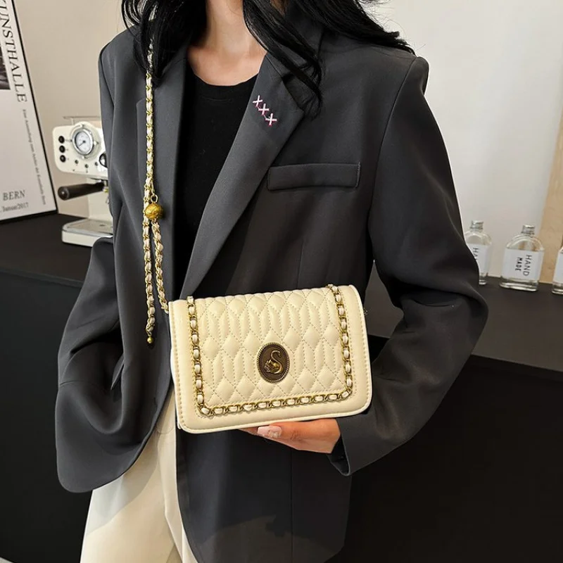 

Elegant Vintage Inspired Tote Bag Minimalist Leather Crossbody Handbag Solid Color Large Capacity