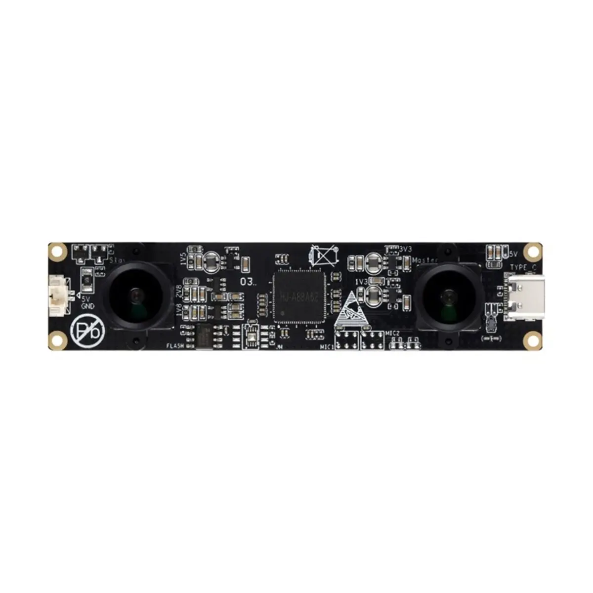 M05K Type-C OS02G10 2MP USB2.0 Dual-Lens Camera with Synchronized Frame Output/Distortion-Free 650nm Filter Camera Module