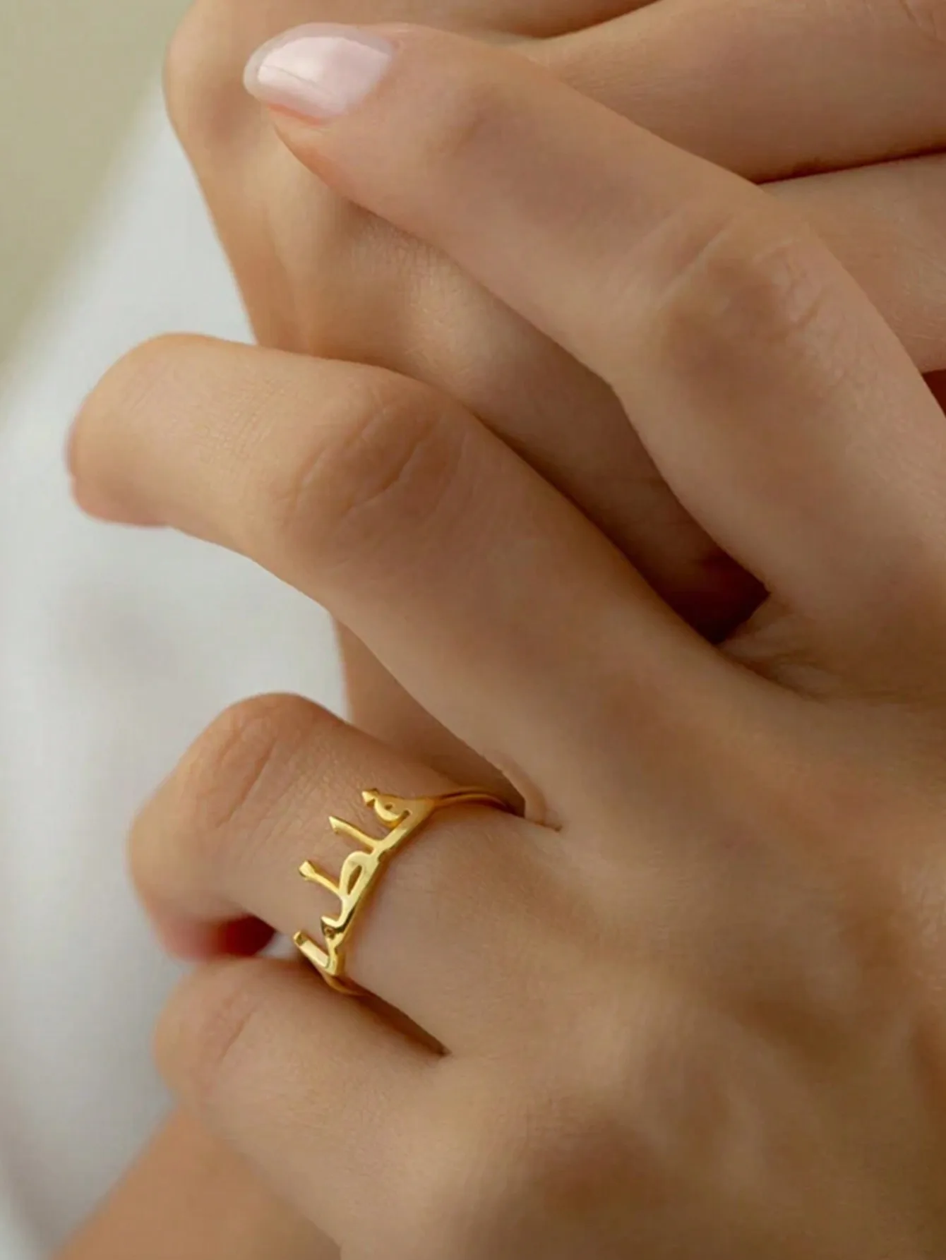 DOREMI Customizable Arabic Open Ring Personalized for Him Her Fashion Simple Jewelry Unique Perfect Gift for Beloved Ring