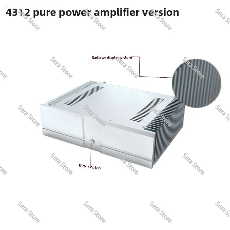 BZ4312A2 Silver Full Aluminum Amplifier Chassis DIY 120mm Height Case Power Amp Enclosure Box for HIFI Audio