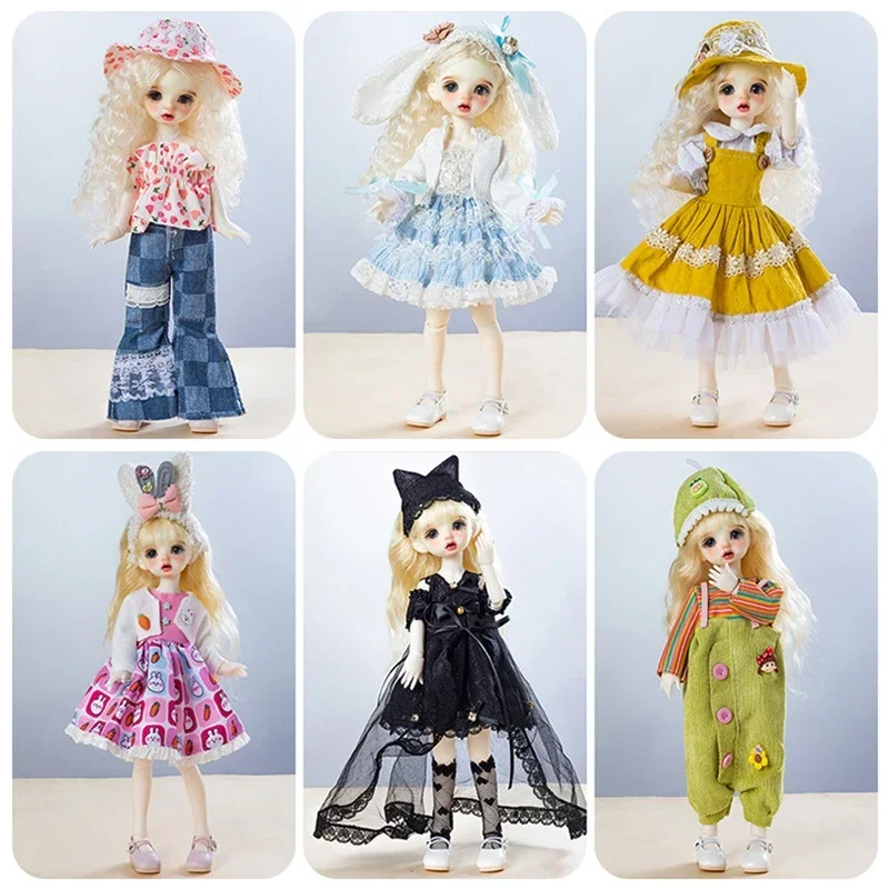 30cm Doll Replacement Clothes 1/6 Bjd Doll Lolita Princess Dress Children Girl Toy Gift Doll Accessories Doll Clothes