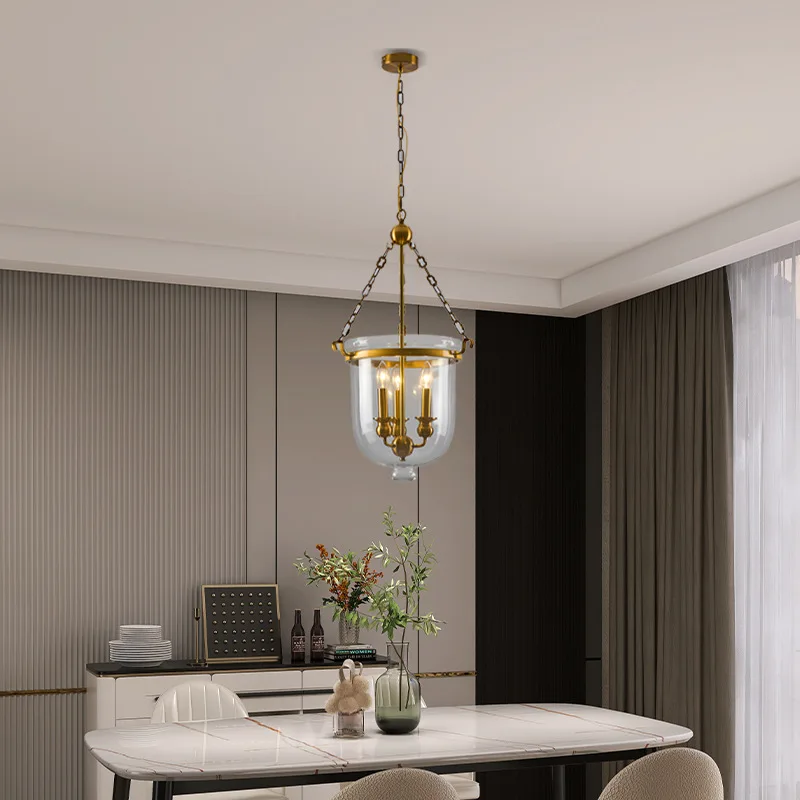 Restaurant entrance corridor personalized multi-head glass chandelier