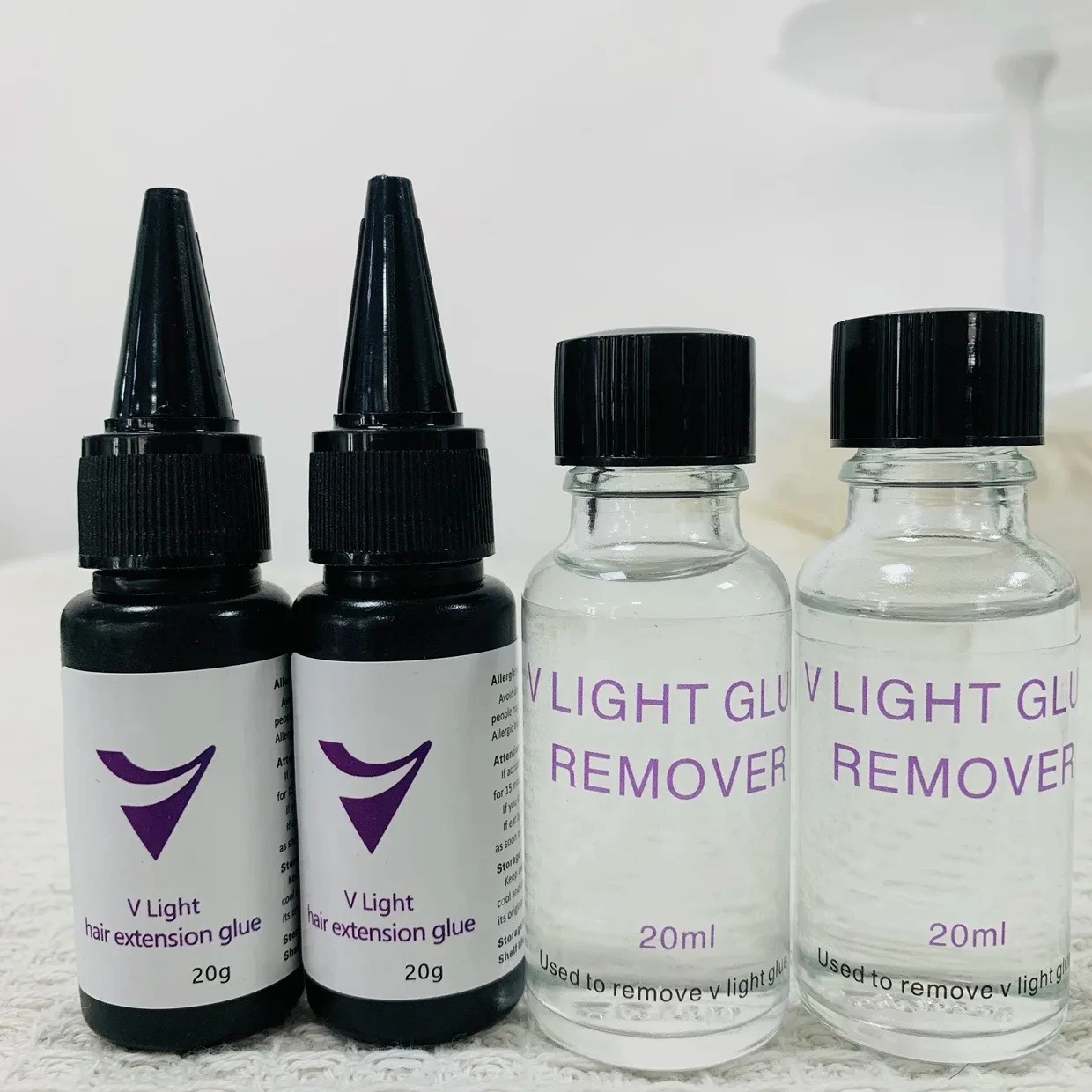 تجفيف سريع واضح الأشعة فوق البنفسجية ضوء الغراء الشعر التمديد الغراء مع 20 جرام الأشعة فوق البنفسجية ضوء الغراء الخامس ضوء الشعر التمديد الغراء لتطويل الشعر i-tip #4