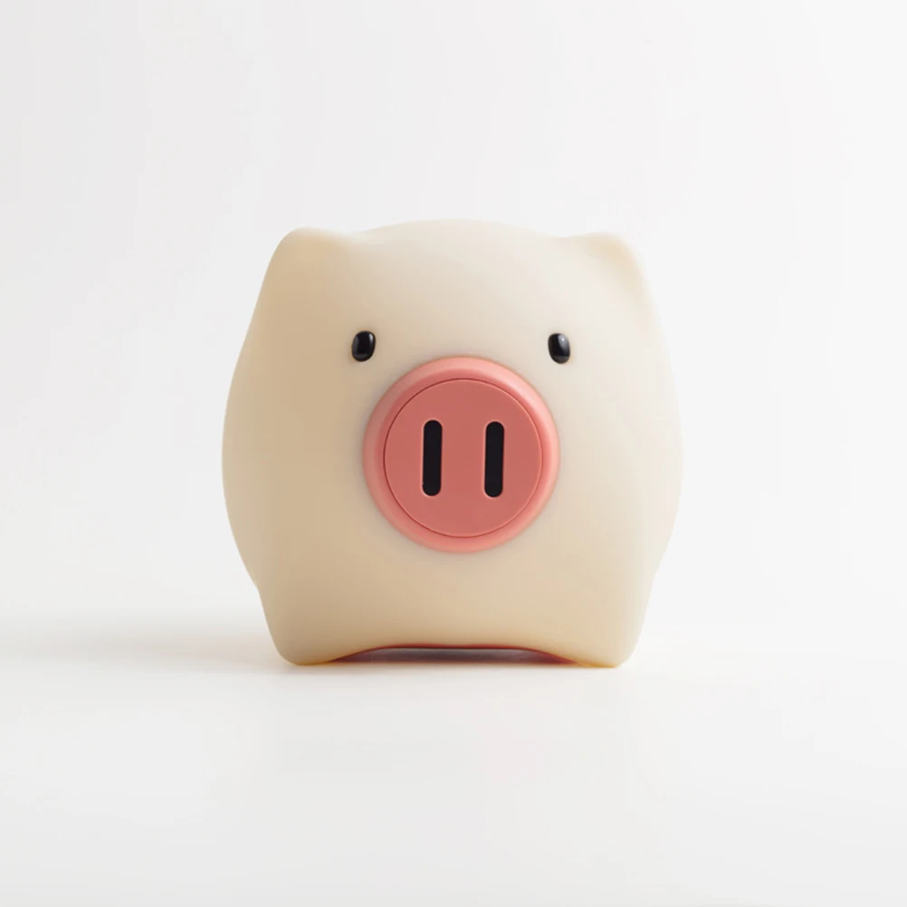 

Cute Pig Shaped Silicone Night Light Rechargeable Eye Protection Bedside Lamp Nursery LED Kids Bedroom Decor Soft Glow