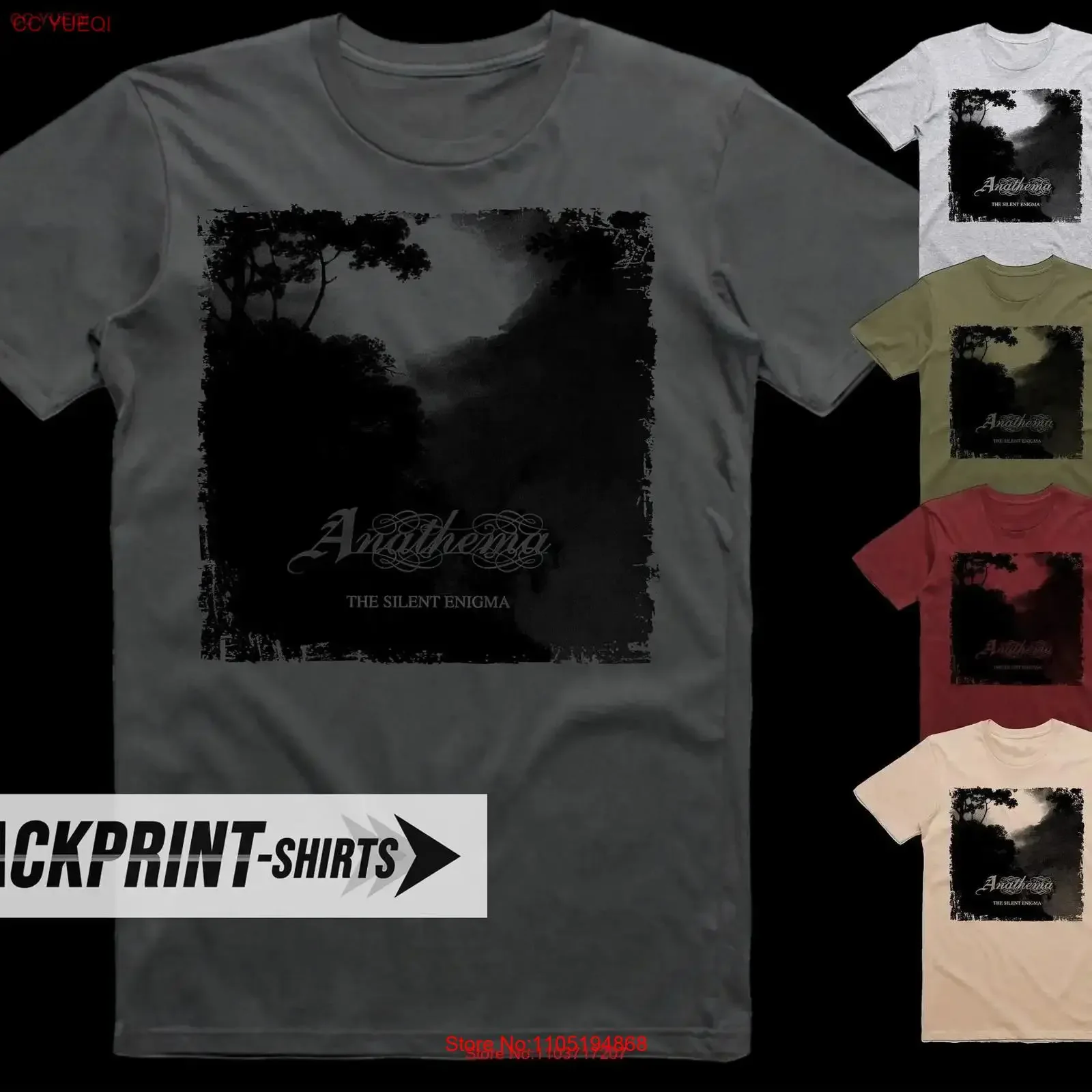 Anathema The Silent Enigma Poster T Shirt cotton Men's all sizes S 5XL 18 colors band album cover vintage Washed