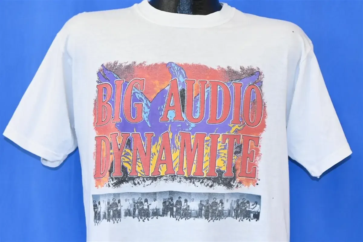 80s Big Audio Dynamite Rock Megatop Distressed T Shirt Large