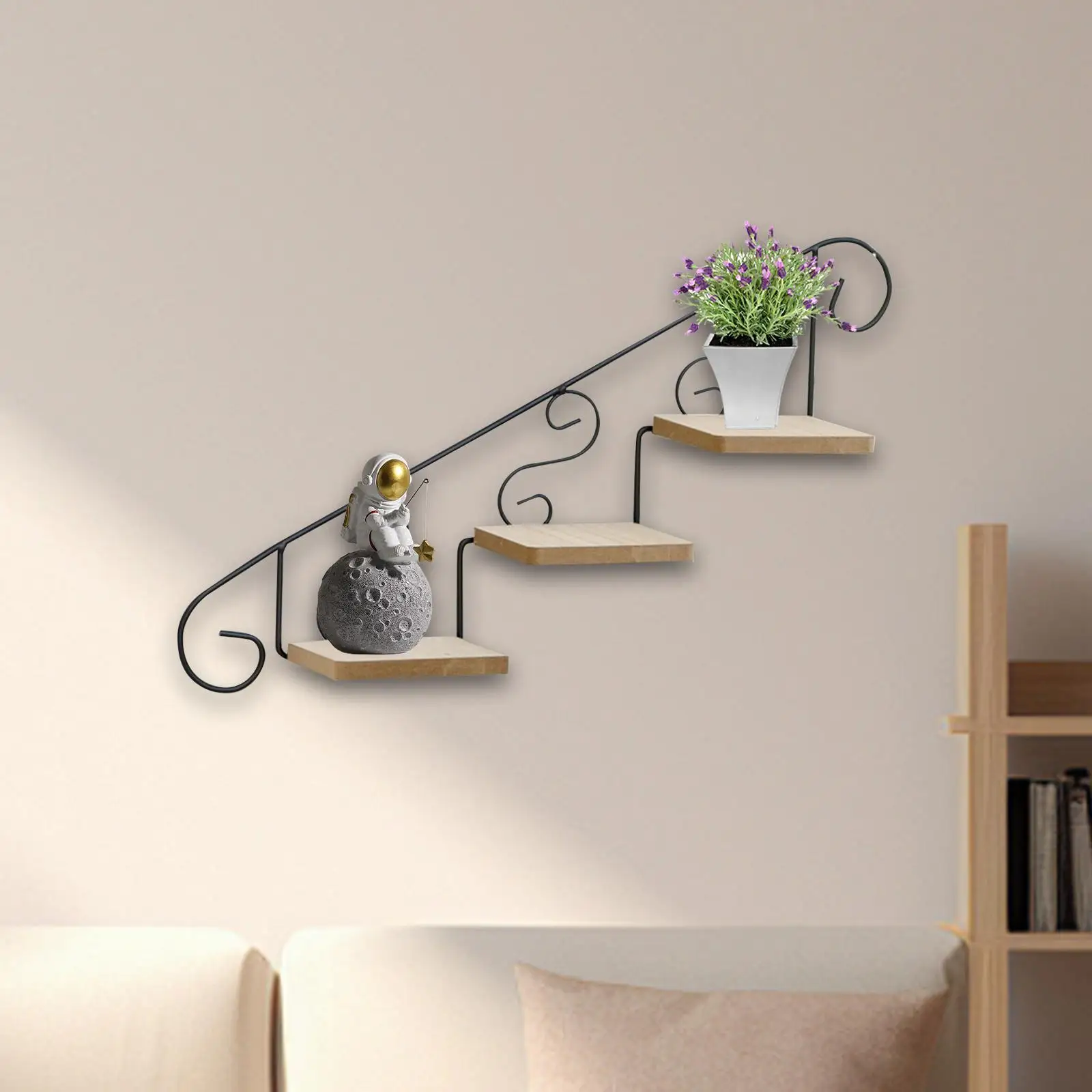 Multifunctional Wall Mount Flowerpot Holder Decorative Shelf for Indoor Plants and Outdoor Balcony Display