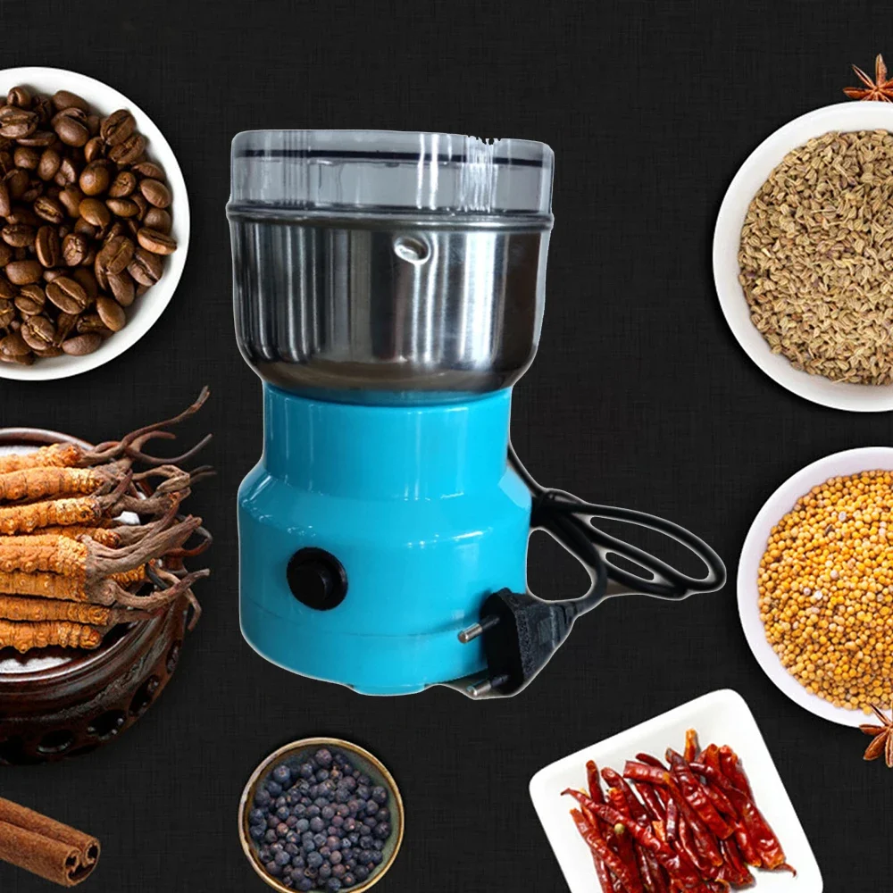 Electric Herb/Spices/Nuts/Grain/Coffee Bean Grinding Miller Machine EU Manual Grinder Coffeeware 22000 Rpm Grinding Kitchen