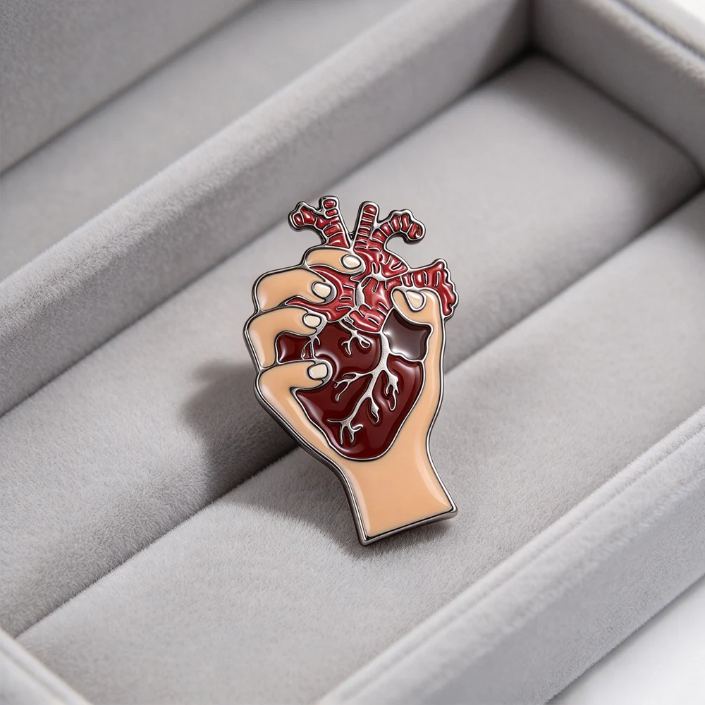 Catuni Organ Heart Enamel Pins Biology Anatomy Medical Brooches Lapel Badges Anatomy Jewelry Gift for Doctor And Nurse