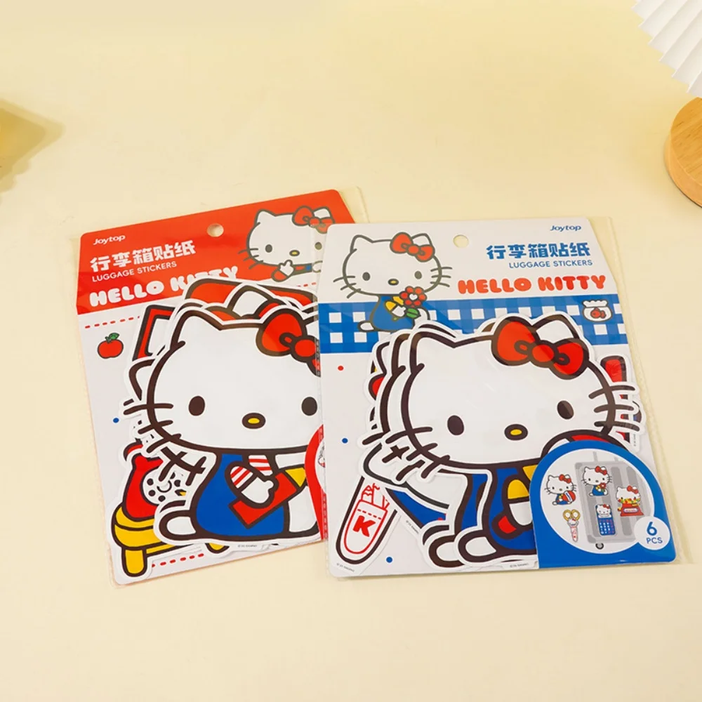 ملصقات سانريو هالو كيتي الأصلية لتزيين حقيبة الكمبيوتر المحمول وملصقات الكمبيوتر المحمول والقرطاسية وهدايا عيد الميلاد للفتيات