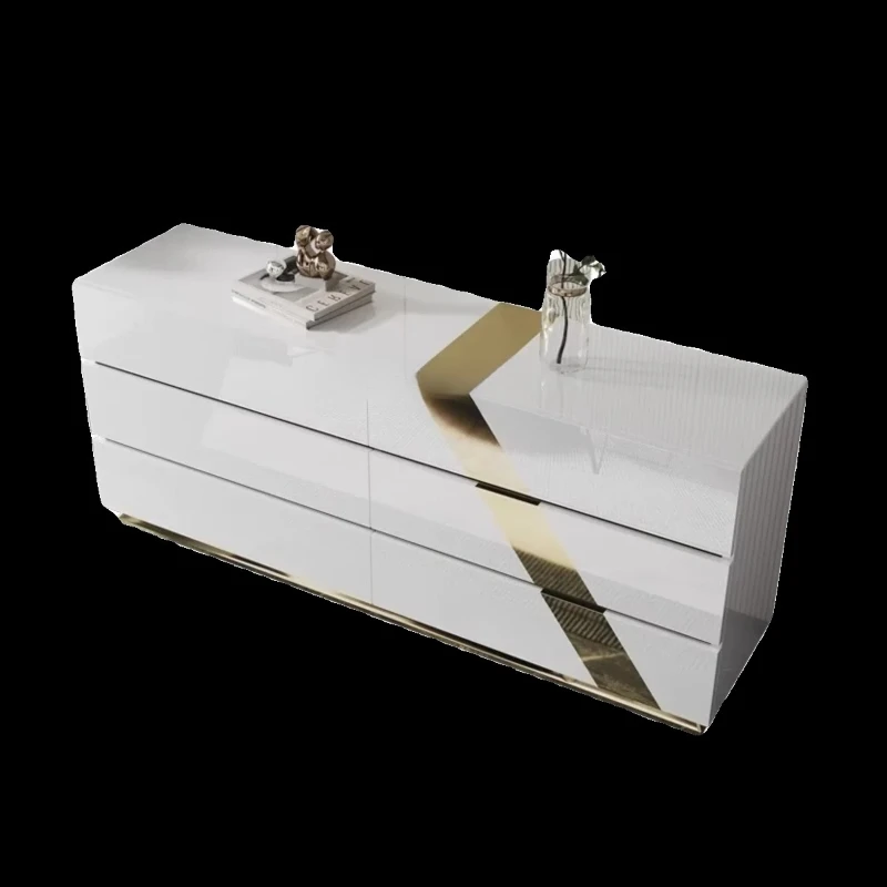 

Итальянский светлый роскошный современный простой дверной шкаф в минималистском стиле для спальни, ТВ-шкаф для хранения, ящик для хранения, сундук