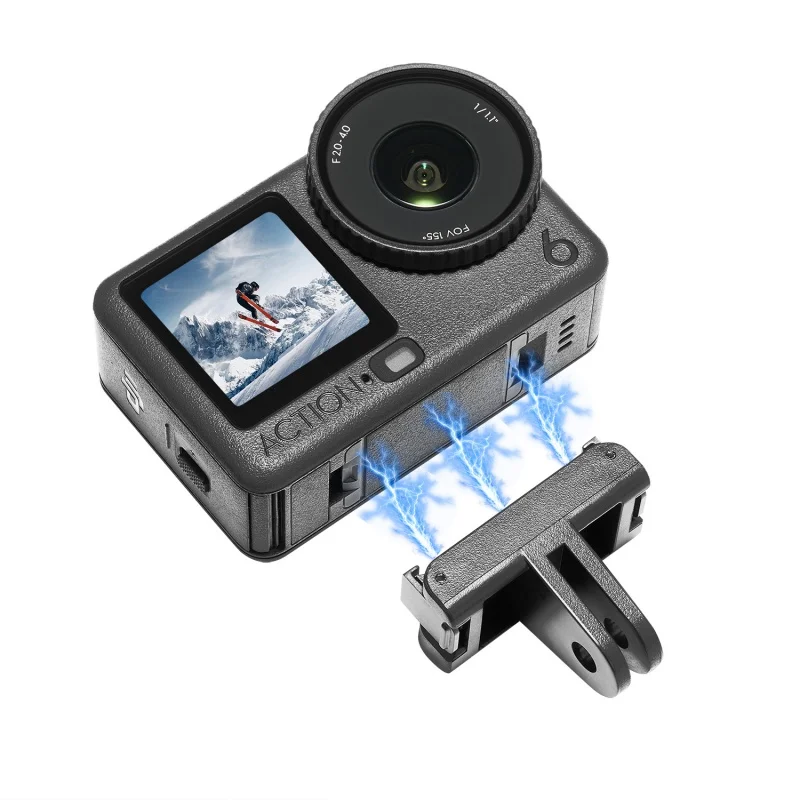 Akcesoria do kamery DJI Osmo Action 6 Nano, magnetyczny adapter dwupunktowy z gwintem 1/4 cala, uniwersalny uchwyt montażowy do DJI Osmo 360 II — zdjęcie produktu 2
