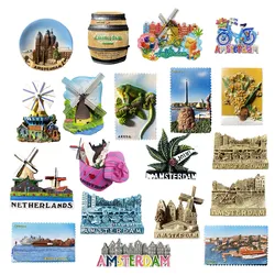 Europe Netherlands Fridge Magnets Tourism Souvenir Refrigerator Magnets Sticker Collection Handicraft Decoration Articles