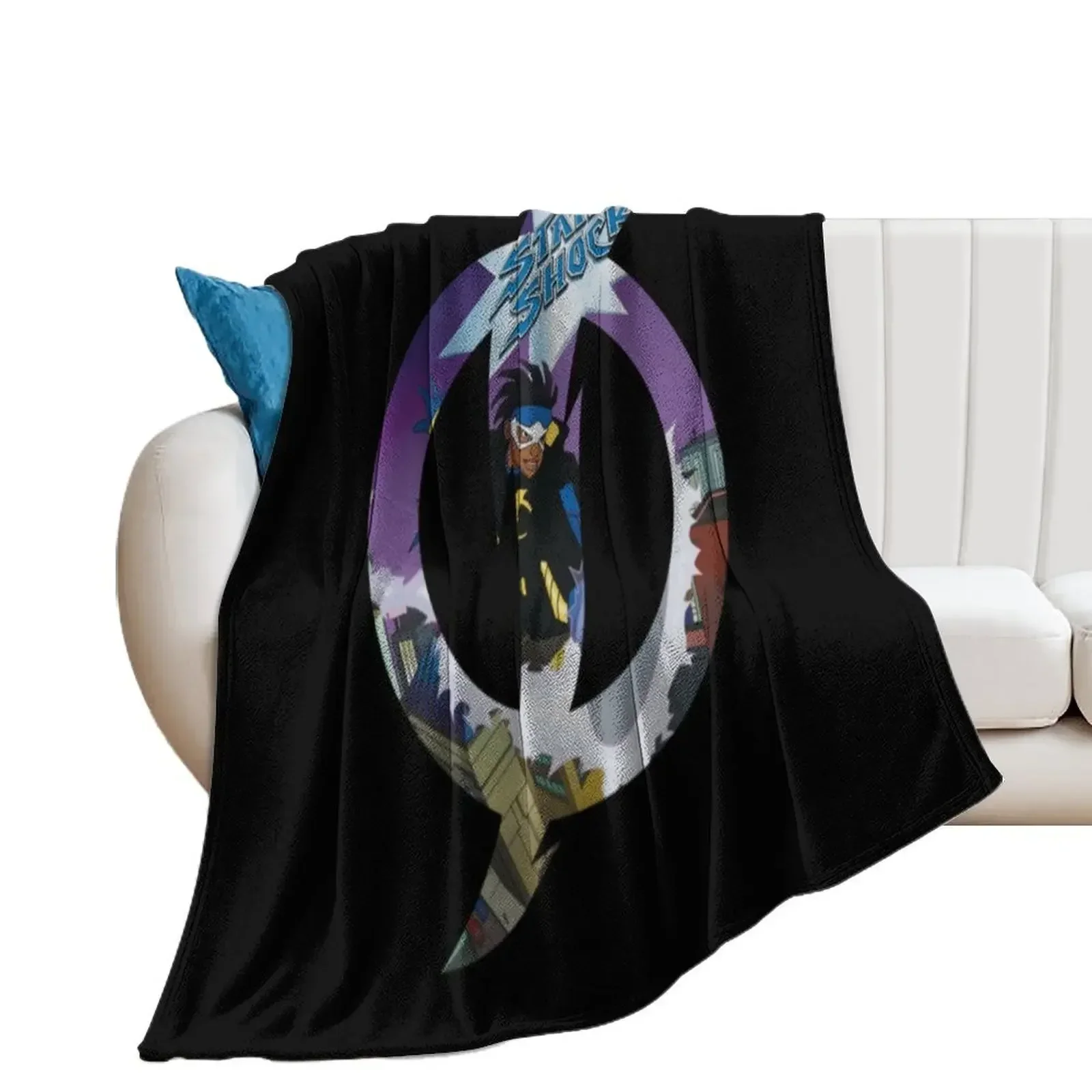 Static Shock T-ShirtStatic Shock Logo Throw Blanket Comforter cosplay anime Camping Loose Blankets