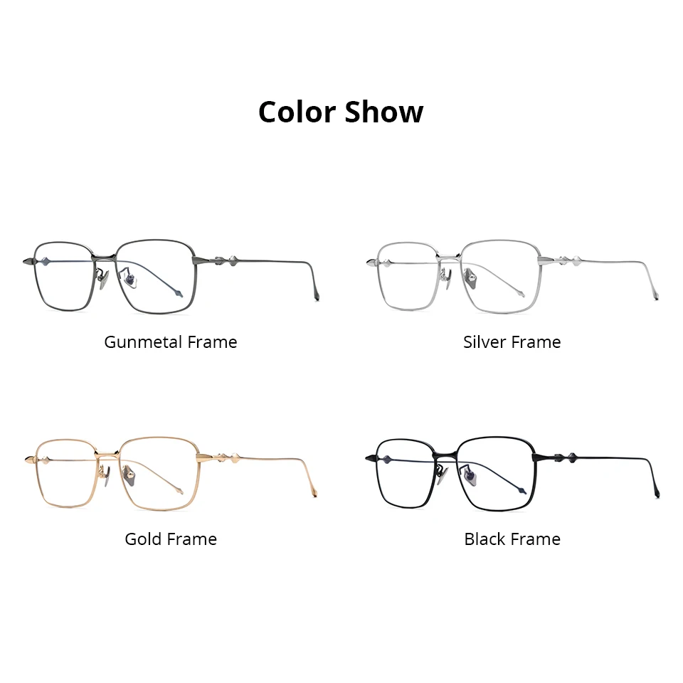NIANZHEN النظارات الطبية التقدمية النساء اللونية قصر النظر عدسة بصرية النظارات الرجال مربع النظارات سبيكة الإطار 702