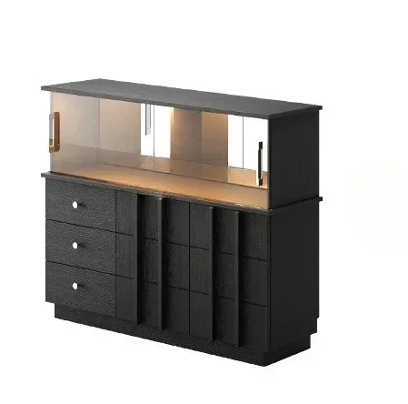 

xxqMid-Ancient Style Sideboard Retro Sofa Back Cabinet Living Room Atmosphere Wine Cabinet Tea Cabinet Chest of Drawers