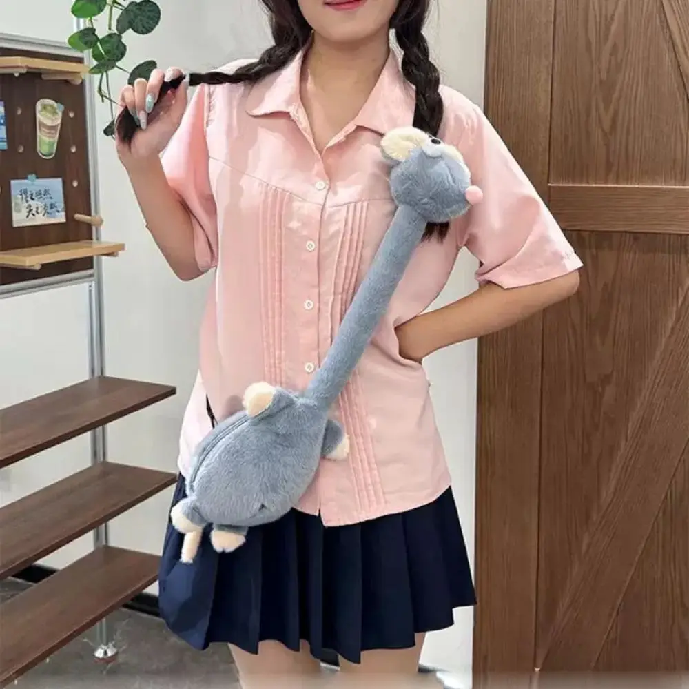 Cute Pink Pig Shoulder Bag Soft Adjustable Straps Cartoon Turtle Handbag Adorable PP Cotton Duck Plush Crossbody Bag Gifts