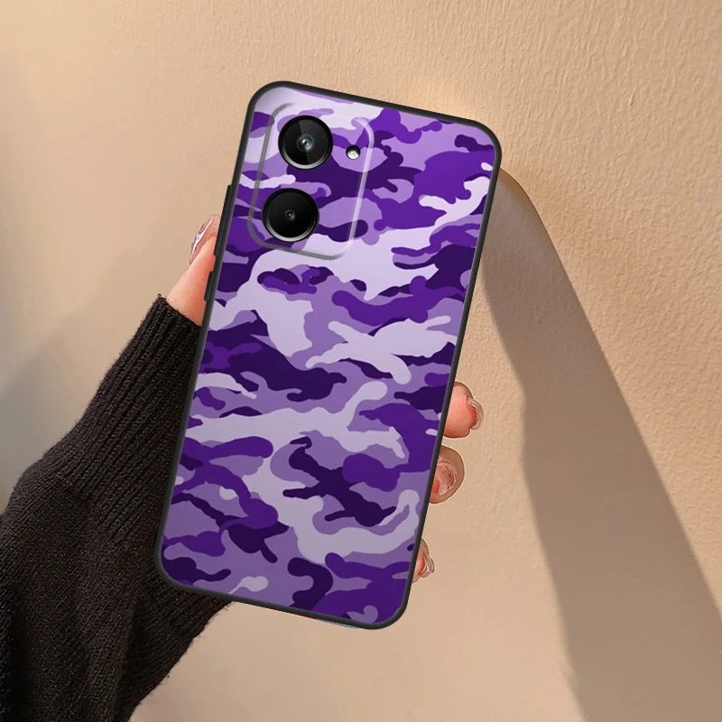 Camo Camouflage Combat Multicolor For Realme C55 C53 C33 C35 C31 C30 C21Y C25s C15 GT Neo 5 3 3T 2T 8 9 10 11 Pro Plus Case