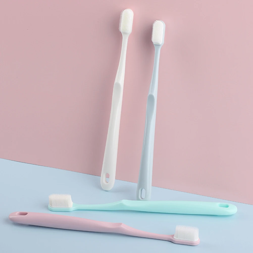 

4Pcs Adult Toothbrushes Lightweight Portable Teeth Cleaner Toothbrushes for Women Pregnancy Period Portable Tooth