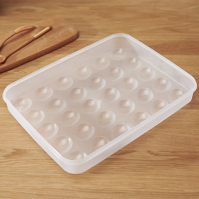 

30 Grids Large Capacity Egg Box Transparent Food Grade Egg Storage Container Lid Dustproof Durable Refrigerator Freezer Use