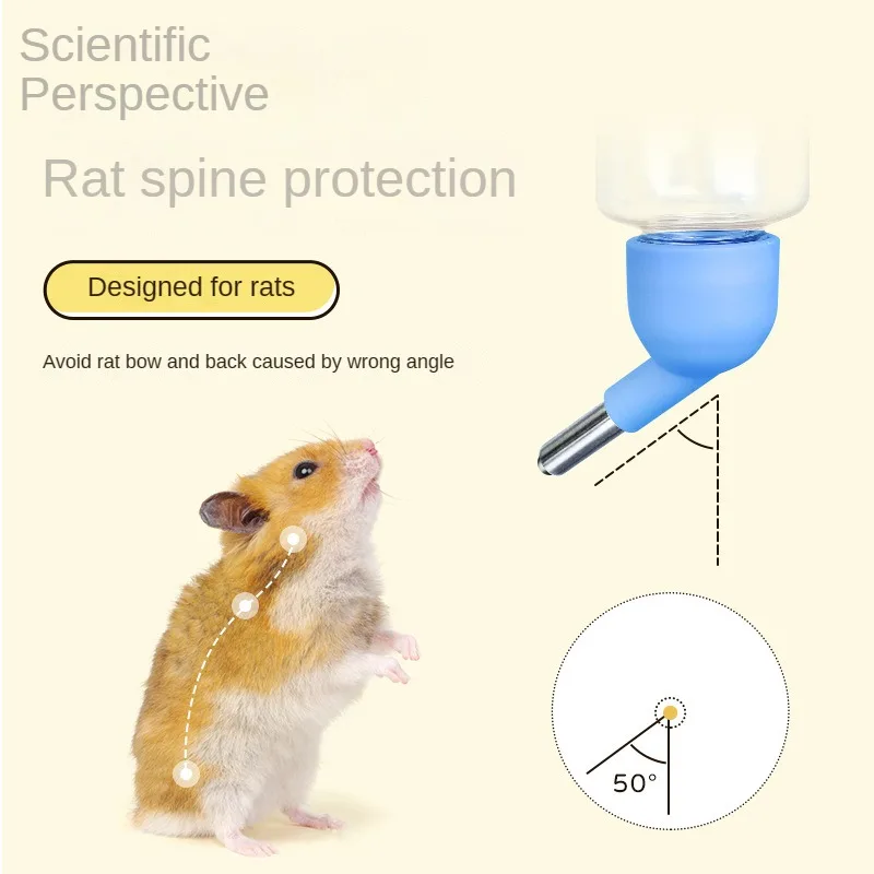 Hamster Drinker Water Bottle Small Animal Accessories Pet Plastic Drinking Bottles Water Bottles Drinking Head Pipe Fountain