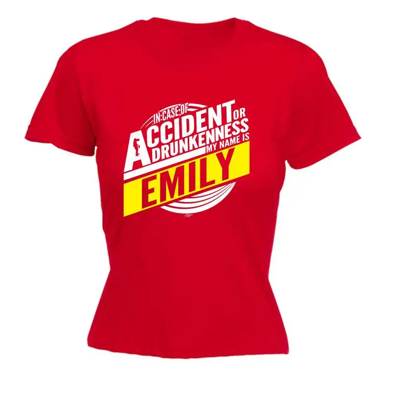 في حالة حادث أو إميلي تي شيرت نسائي هدية مبتكرة مضحكة #1
