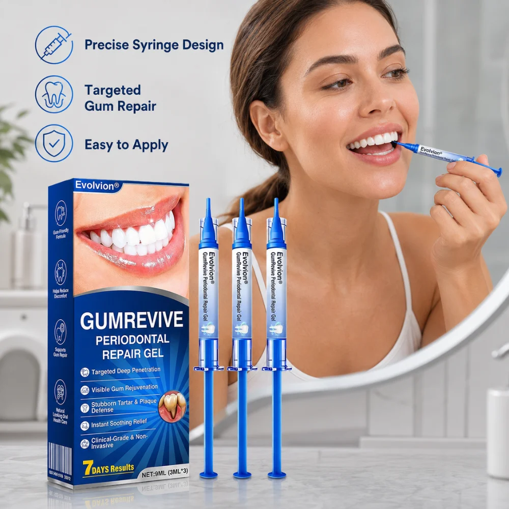 Periodontal Repair Gel 3ml Syringe Applicators Gum Sensitivity Cooling Care Plaque Tartar Defense Daily Oral Care