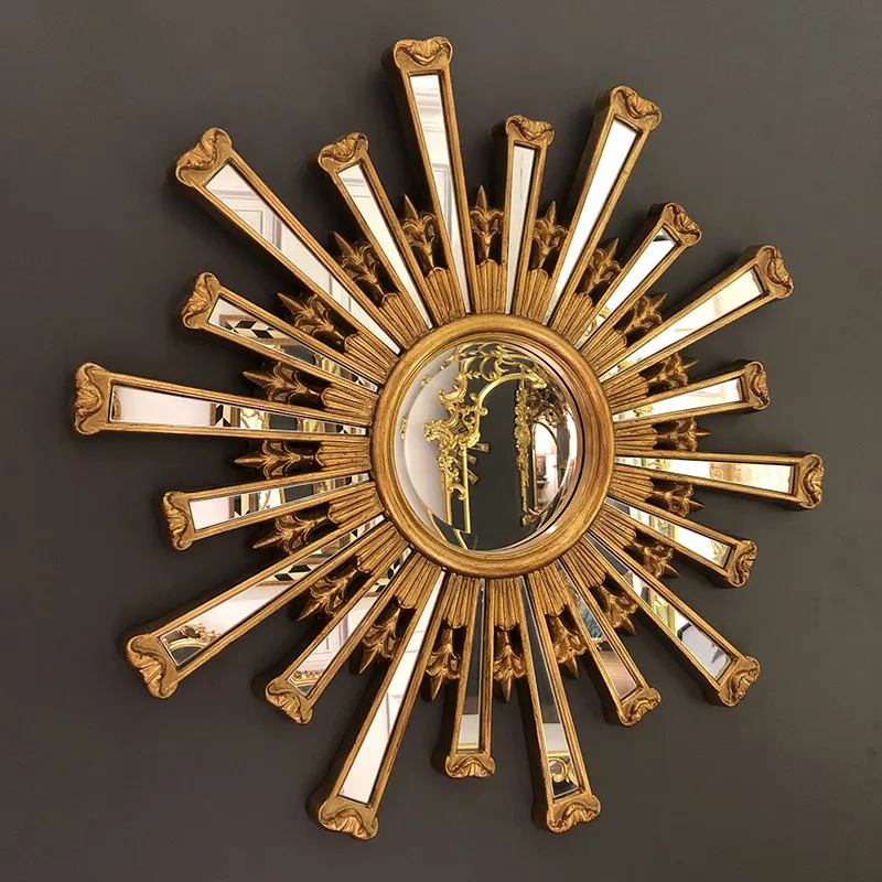 

American Sun Wall Decoration Living Room Wall Hanging Fireplace Mirror Decorative Mirror Dining Side Mirror