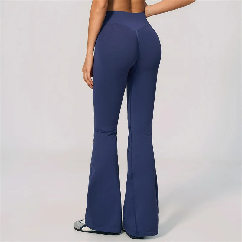 TRY TO BN Seamless Flare Leggings Yoga Pants Workout High Waist Scrunch Leggings Butt Lifting Fitness Trousers Gym Woman Clothes