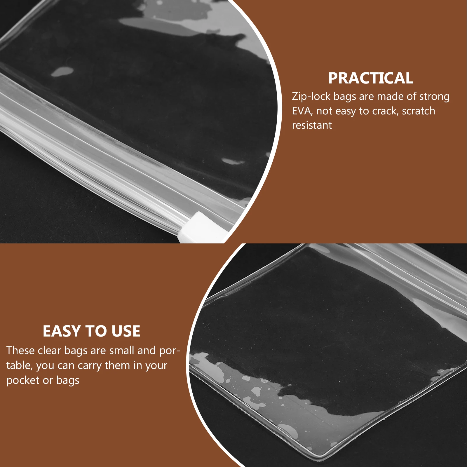 

24 Pcs Pill Clear Organizer Bags Small Reusable Zipper Medication Transparent EVA