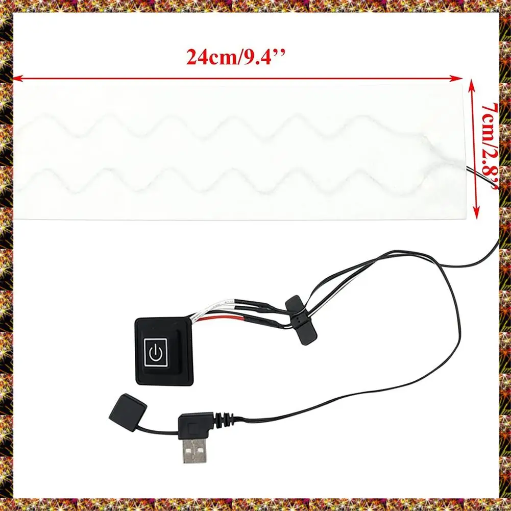 Almohadilla calefactora eléctrica BTCL, bufanda térmica, almohadilla calefactora USB, almohadillas térmicas para ropa, con indicadores LED para montar y esquiar