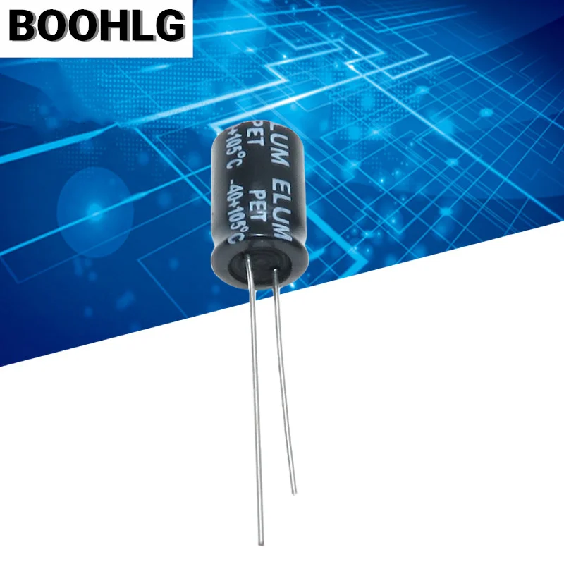 10PCS ELUM 47uf 50v audio frequency crossover NP non-polar aluminum electrolytic capacitor 50v 47uf 8X12mm