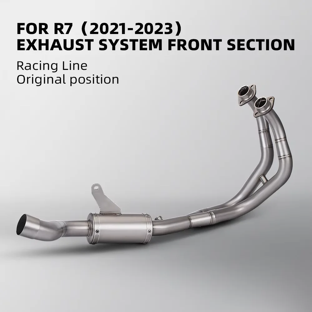

For YAMAHA R7 2021-2023 Exhaust Motorcycle Escape Moto Stainless Steel Front Link Pipe Full System Connect 51mm Muffler