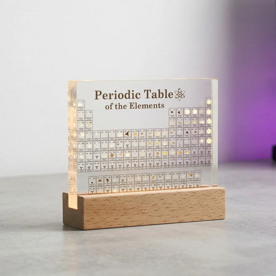 83pcs Elements Periodic Table Mendeleev Periodic Table Display Acrylic Science Ornament Room Decoration Desk Accessories Gift