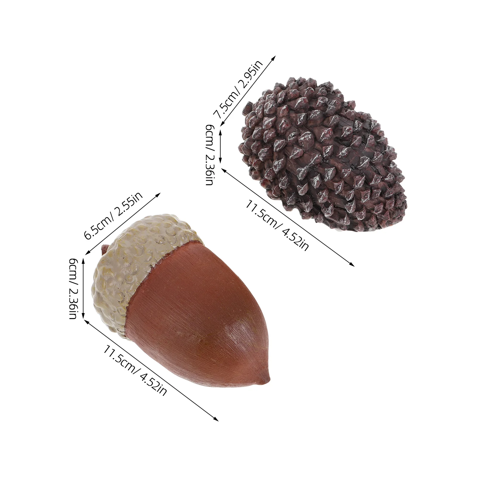2 قطعة كوز الصنوبر مفتاح إخفاء الراتنج واقعية في الهواء الطلق مفاتيح مخفية صندوق حديقة تخزين حامل آمن صندوق مفاتيح شكل البلوط #4