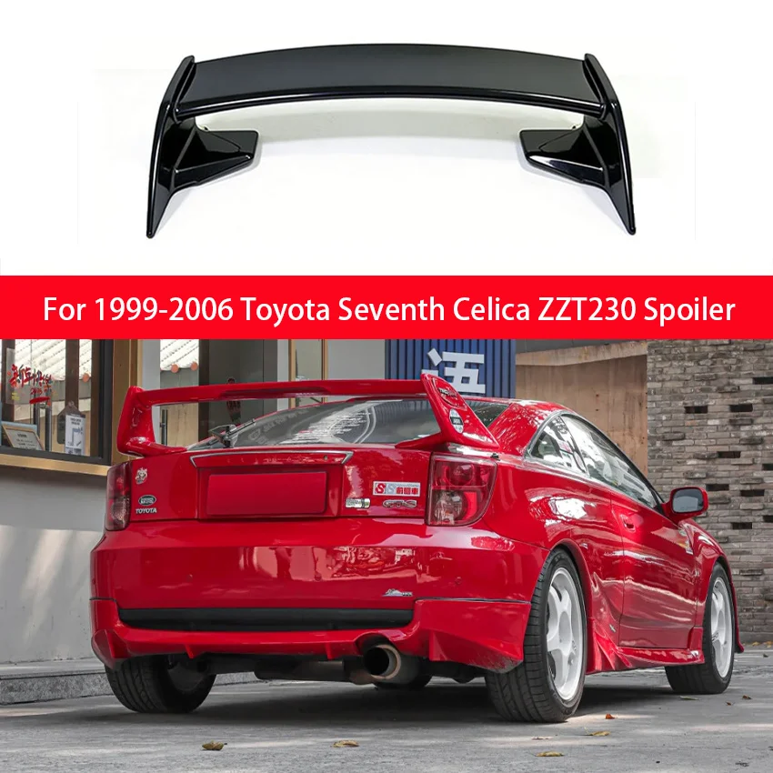 For 1999-2006 Toyota Seventh Celica ZZT230 ABS Black Carbon Car Rear Roof Trunk Spoiler Wings Tuning Body Kit Accessories