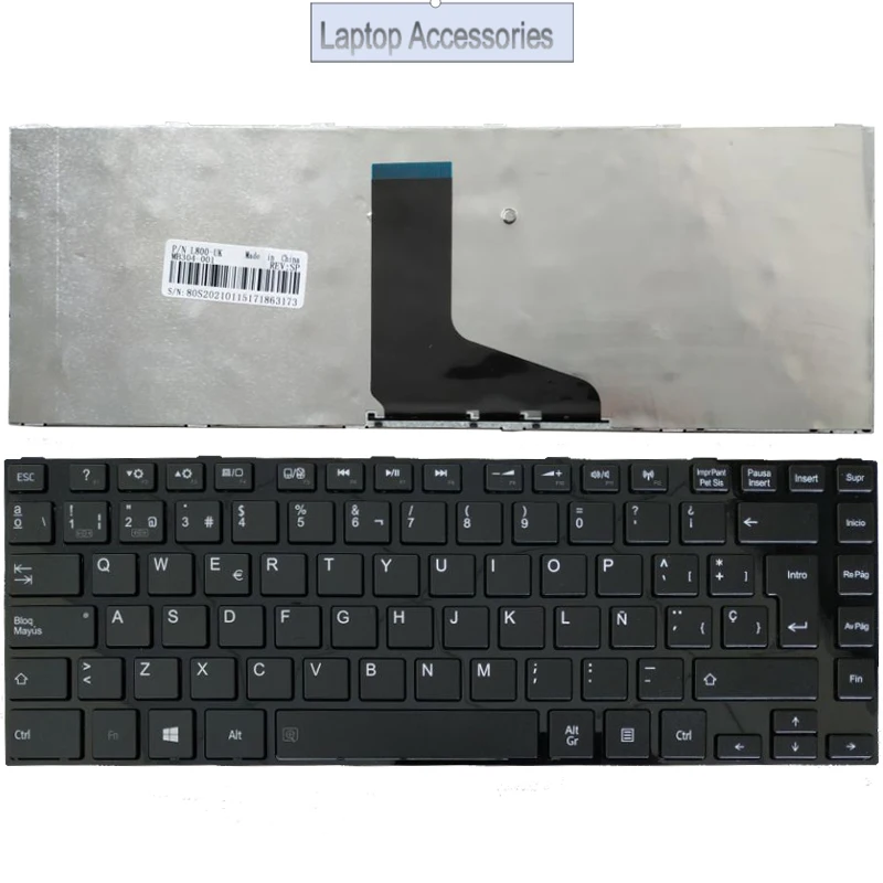 Nuevo teclado español para TOSHIBA SATELLITE L800 L800D L805 L830 L835 L840 L845 P840 P845 C800 C840 C845 M800 M805 SP negro