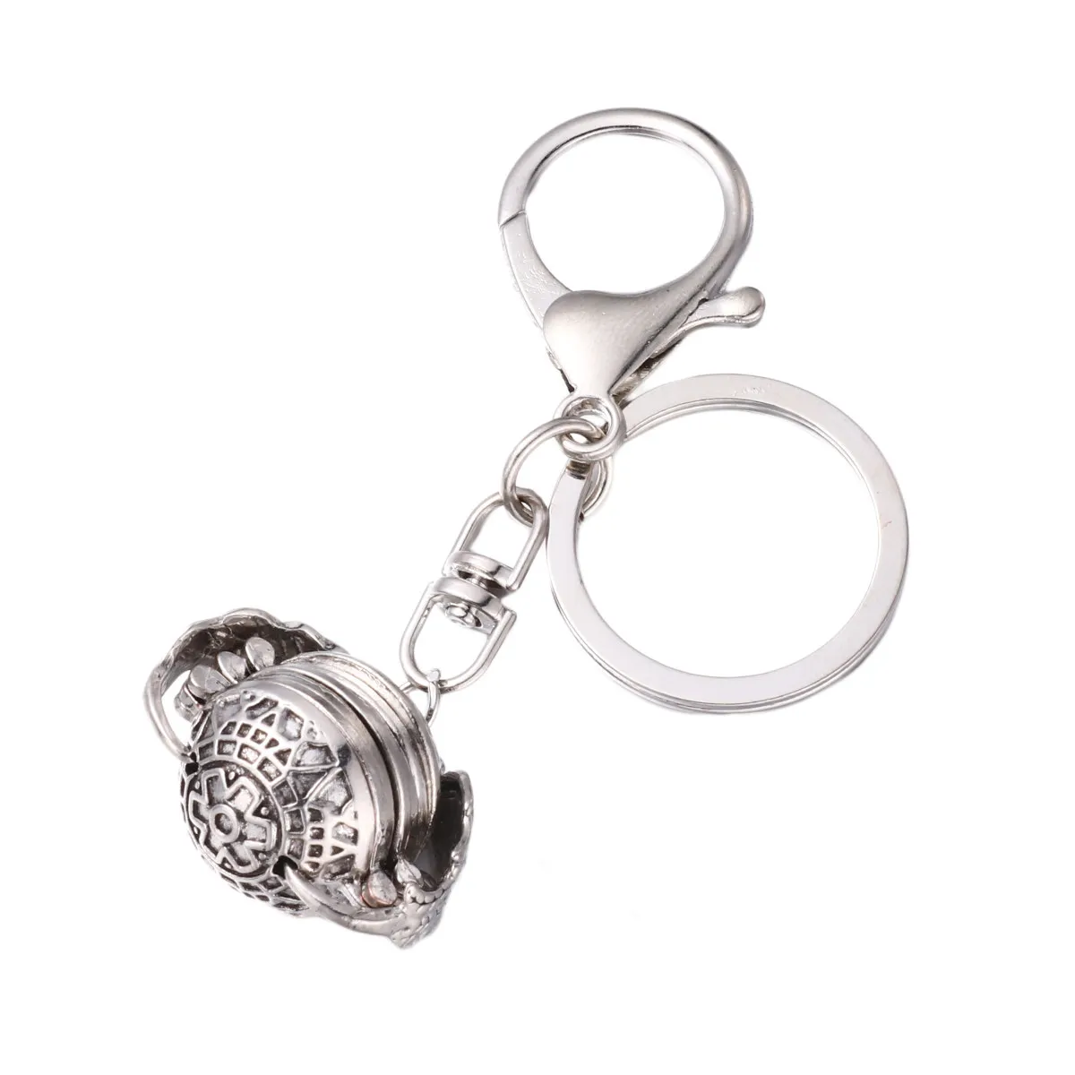 1Pcs Multi-Layer Photo Pendant Openable Locket Keychain Silver Stylish Decoration Gift Idea Openable Pendant Photo Keychain