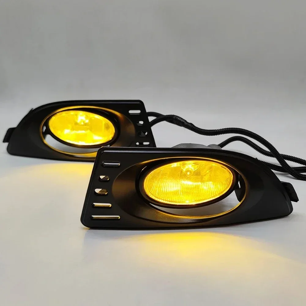 Car Front Bumper Light For Acura RSX 2005 2006 2007 Drive Fog Lamp Harness Kit Fog light cover yellow Lens halogen