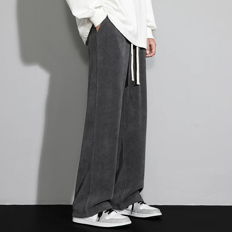 

Мужские свободные брюки с широкими штанинами в американском стиле, новые модные прямые брюки в пол для весны и осени