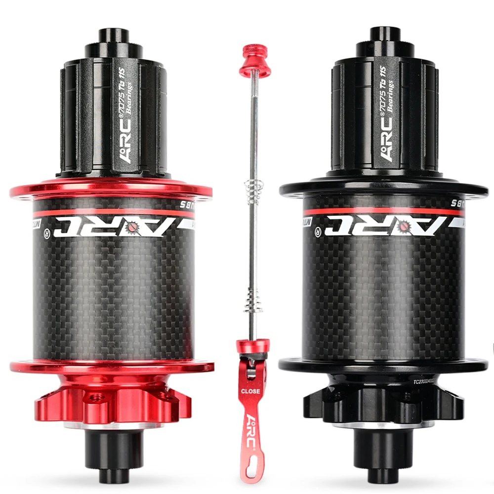 

ARC MT010 Rear Carbon Fiber MTB Bike Hub Lightweight Bicycle Hubs with 4 Bearings 6 Pawls 114 Clicks for 8-12 Speeds