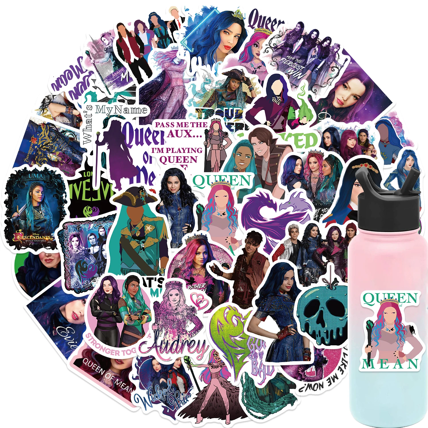 50PCS American Retro Stickers DIY Diary Laptop Luggage Skateboard Graffiti Decals Fun Stylish Classic Toys