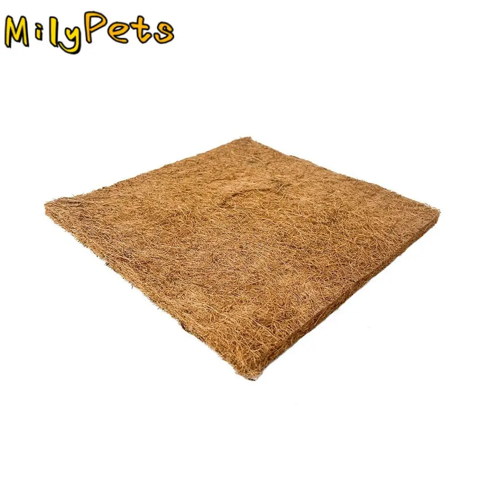 

6Pcs Natural Coconut Coir Chicken Hatch Pads Square Freeze-proof Hens Bedding Mat Dry Reusable Reptile Box Mat Livestock
